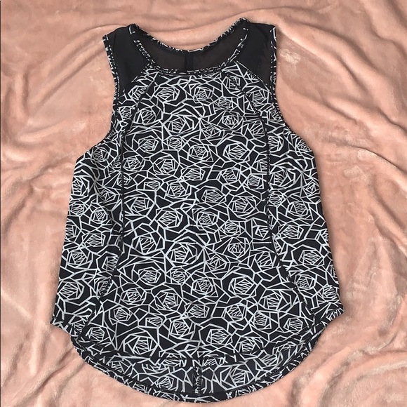 lululemon athletica Tops - Lululemon Graphic Roses/Shapes Align Tank W/ Mesh